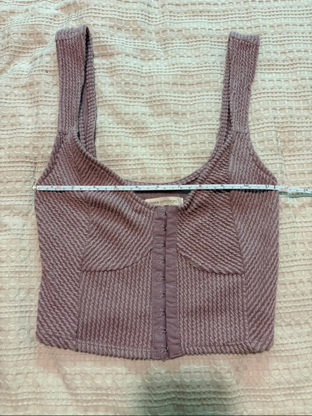 Urban Outfitters Ribbed Eye and Hook Corset Top XS in Light Purple - Picture 5 of 6